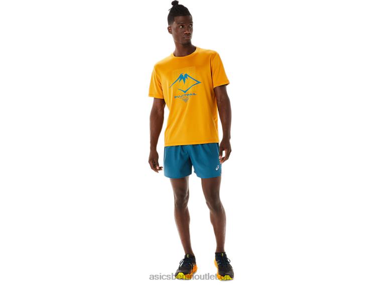 Herren-Kurzarmoberteil mit Fujitrail-Logo BL4N420Asics Sandsturm