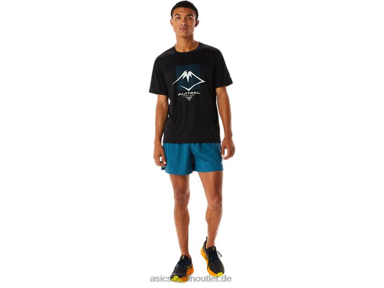 Herren-Kurzarmoberteil mit Fujitrail-Logo BL4N526Asics Leistung schwarz