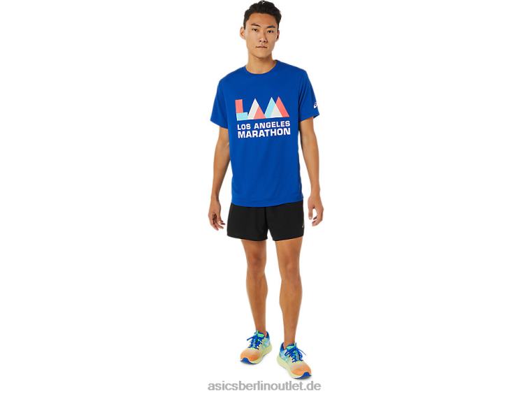 Herren-La-Marathon-Kurzarmshirt BL4N1622Asics Blau