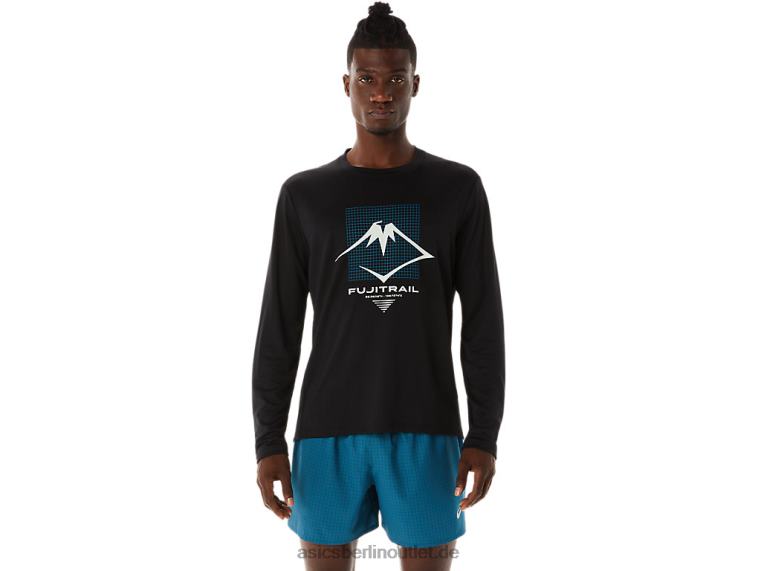 Herren-Langarmshirt mit Fujitrail-Logo BL4N508Asics Leistung schwarz