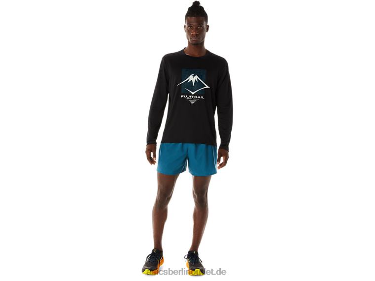 Herren-Langarmshirt mit Fujitrail-Logo BL4N508Asics Leistung schwarz