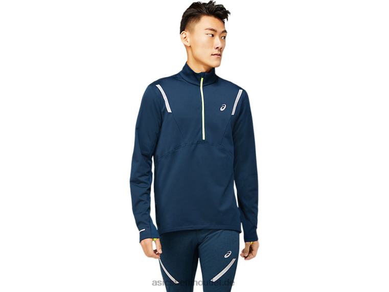 Herren-Lite-Show-Winteroberteil mit halbem Reißverschluss BL4N1649Asics französisches Blau