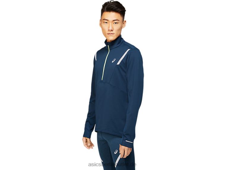 Herren-Lite-Show-Winteroberteil mit halbem Reißverschluss BL4N1649Asics französisches Blau