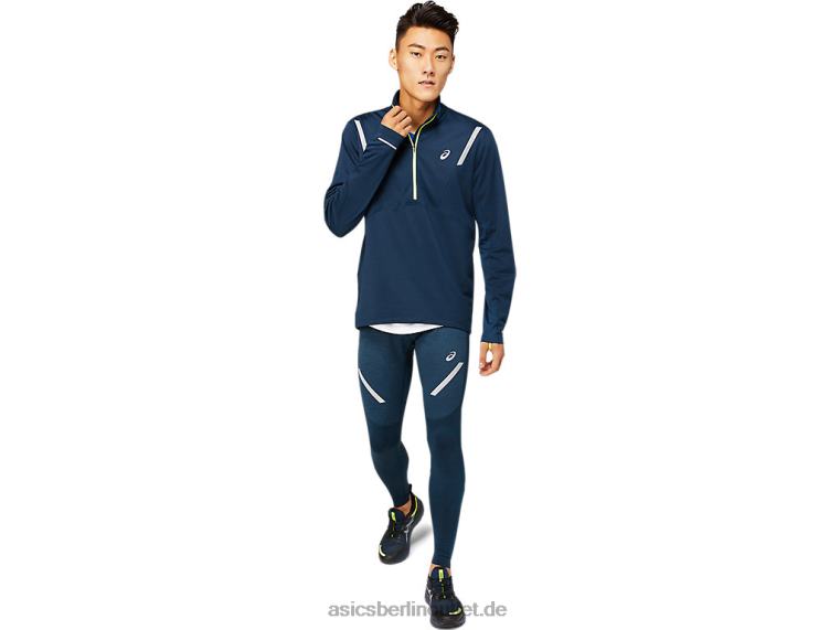 Herren-Lite-Show-Winteroberteil mit halbem Reißverschluss BL4N1649Asics französisches Blau