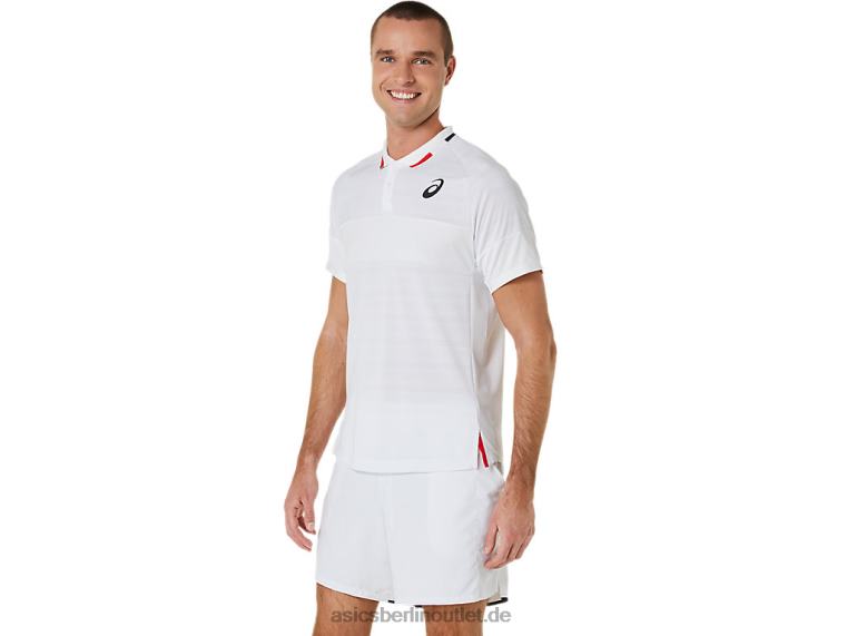 Herren-Match-Poloshirt BL4N324Asics strahlend weiß