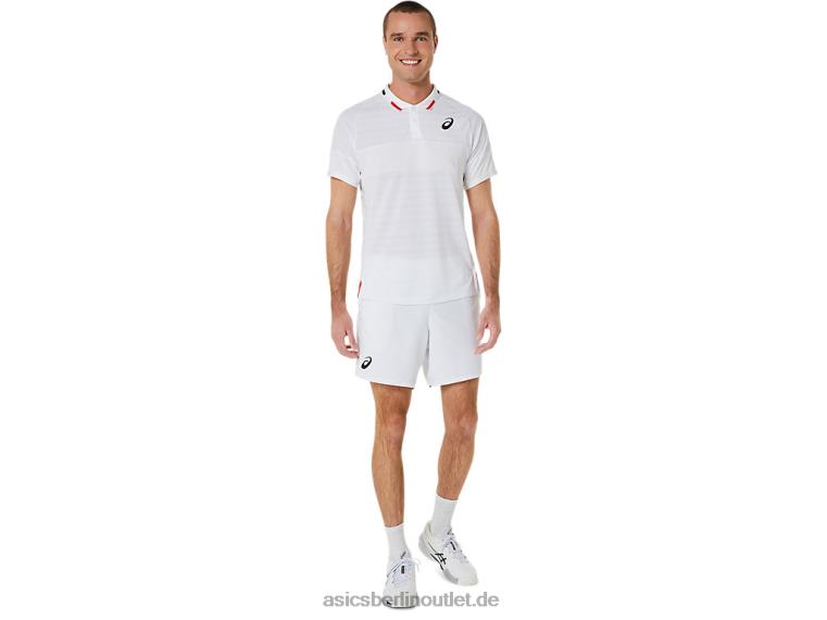Herren-Match-Poloshirt BL4N324Asics strahlend weiß