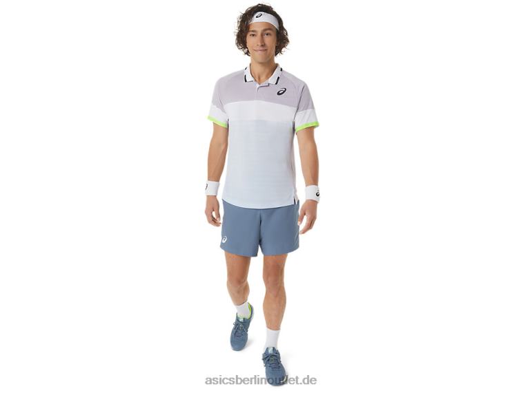 Herren-Match-Poloshirt BL4N550Asics Dämmerungsviolett/weicher Himmel