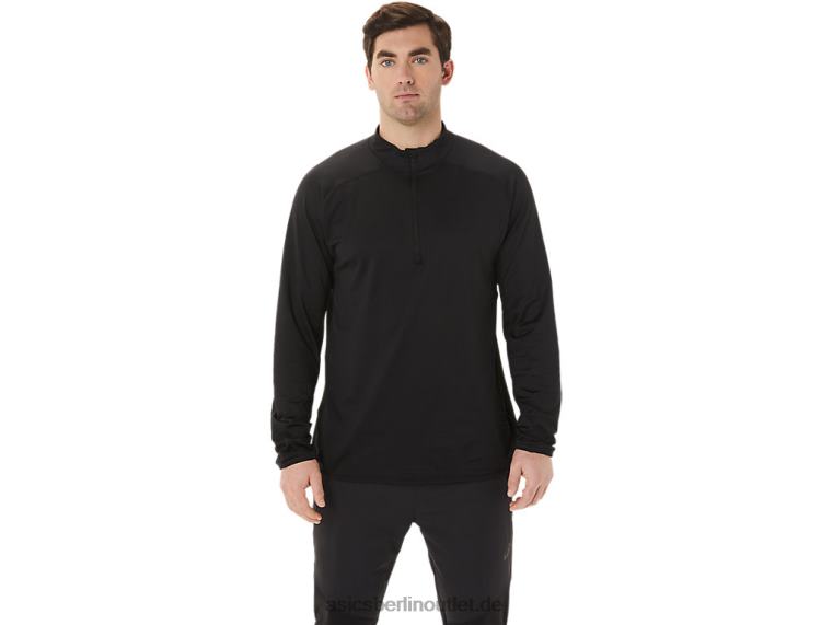 Herren-Oberteil Actibreeze aus Jacquard mit halbem Reißverschluss BL4N760Asics Leistung schwarz