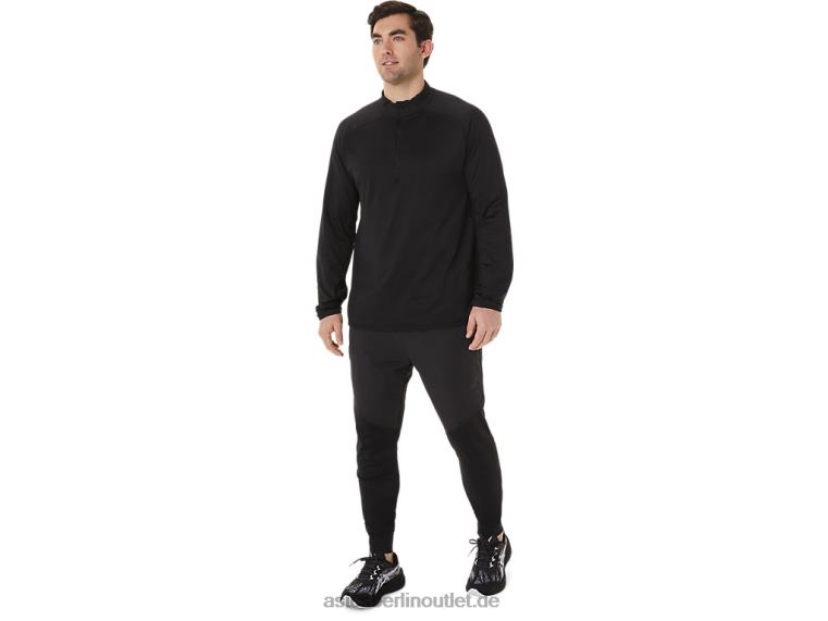 Herren-Oberteil Actibreeze aus Jacquard mit halbem Reißverschluss BL4N760Asics Leistung schwarz