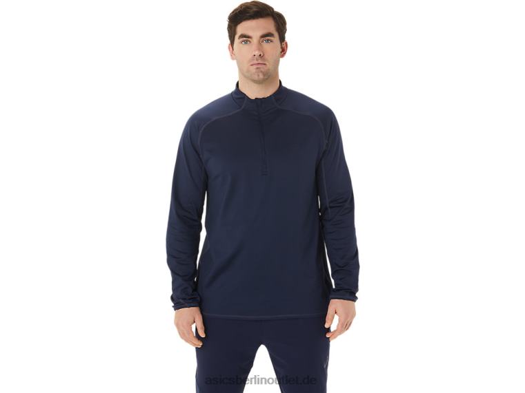 Herren-Oberteil Actibreeze aus Jacquard mit halbem Reißverschluss BL4N761Asics Mitternacht