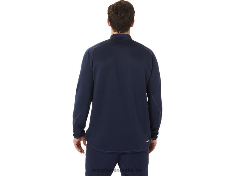 Herren-Oberteil Actibreeze aus Jacquard mit halbem Reißverschluss BL4N761Asics Mitternacht