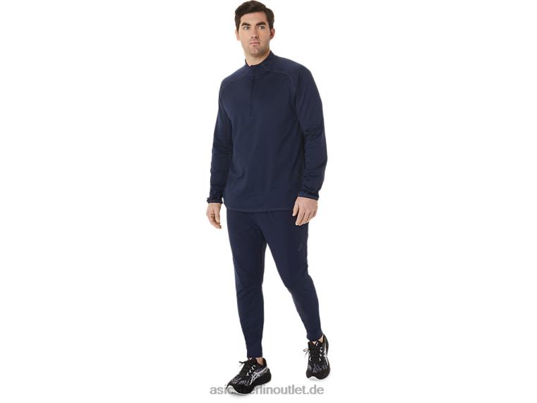 Herren-Oberteil Actibreeze aus Jacquard mit halbem Reißverschluss BL4N761Asics Mitternacht