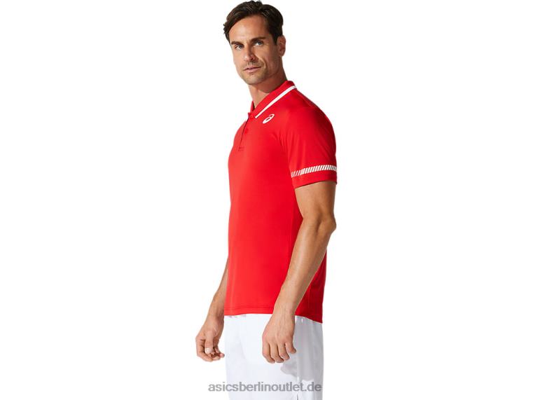 Herren-Poloshirt BL4N1775Asics klassisches Rot