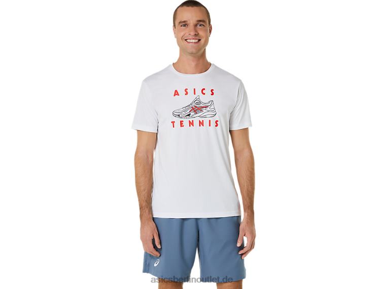 Herren-Pumps-Schuhe-Grafik-T-Shirt BL4N534Asics strahlend weiß