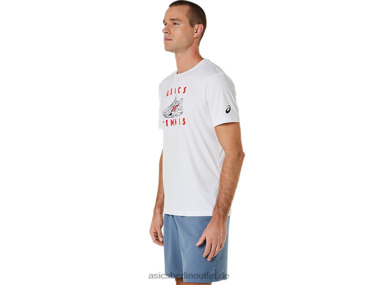 Herren-Pumps-Schuhe-Grafik-T-Shirt BL4N534Asics strahlend weiß