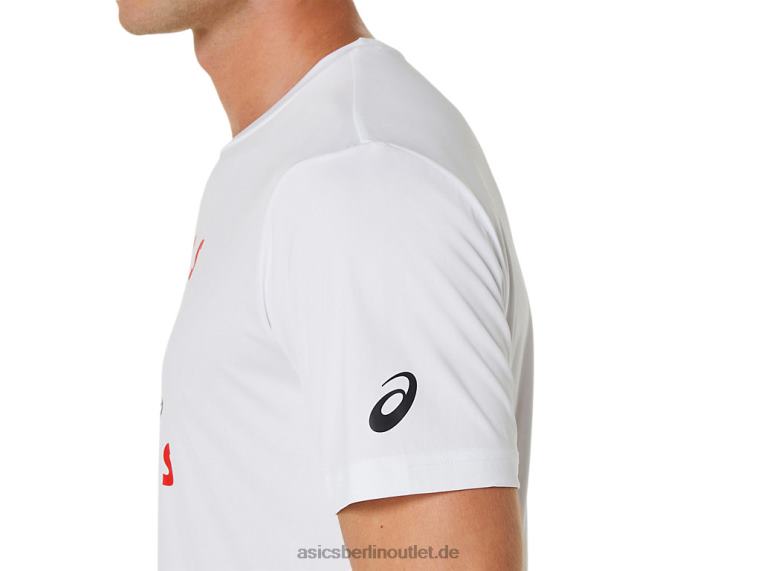 Herren-Pumps-Schuhe-Grafik-T-Shirt BL4N534Asics strahlend weiß