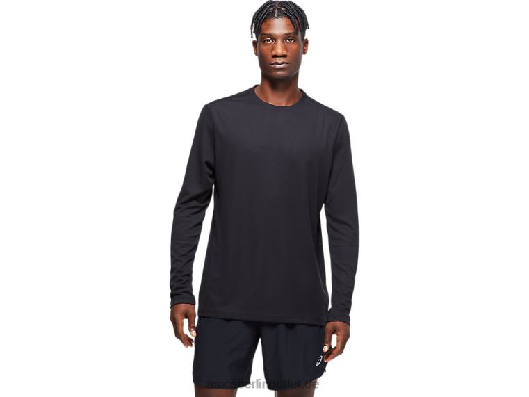Herren-Ready-Set II Langarm BL4N842Asics Leistung schwarz