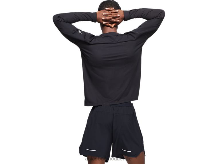Herren-Ready-Set II Langarm BL4N842Asics Leistung schwarz