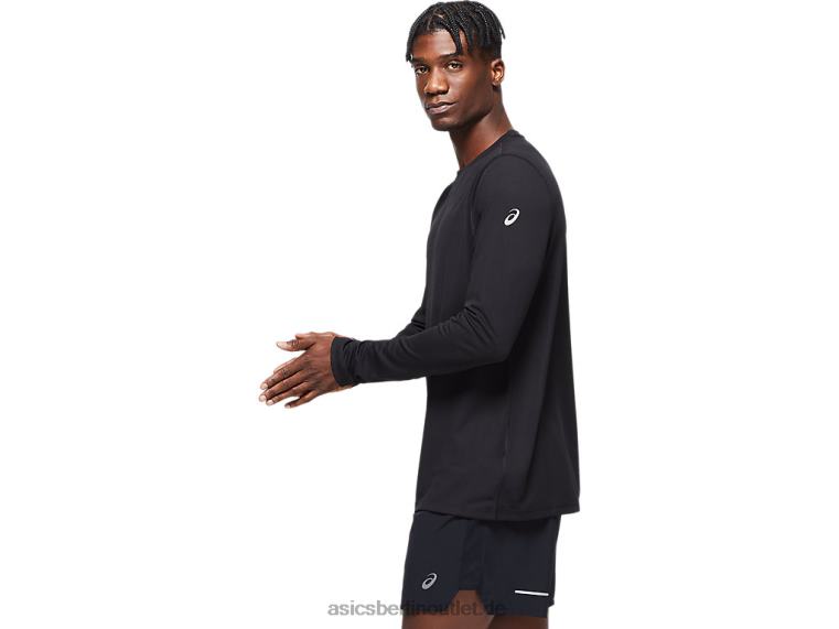 Herren-Ready-Set II Langarm BL4N842Asics Leistung schwarz
