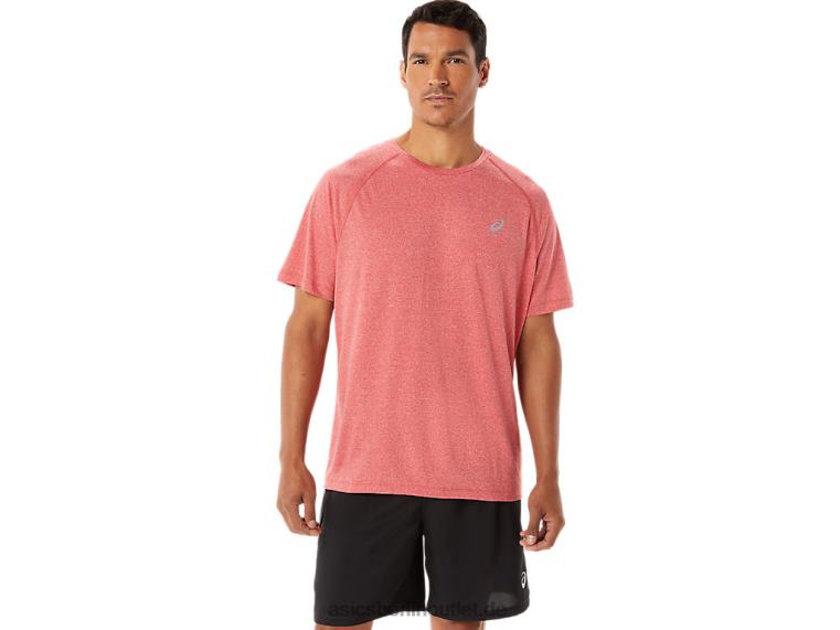 Herren-Ready-Set-Lyte-Kurzarmshirt BL4N1410Asics klassisches rotes Heidekraut