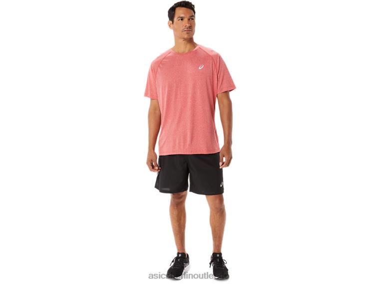 Herren-Ready-Set-Lyte-Kurzarmshirt BL4N1410Asics klassisches rotes Heidekraut