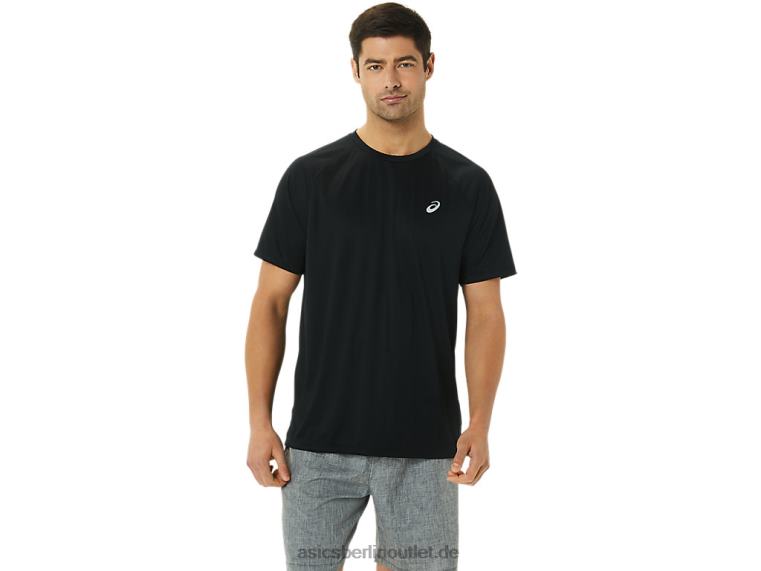 Herren-Ready-Set-Lyte-Kurzarmshirt BL4N1417Asics Leistung schwarz