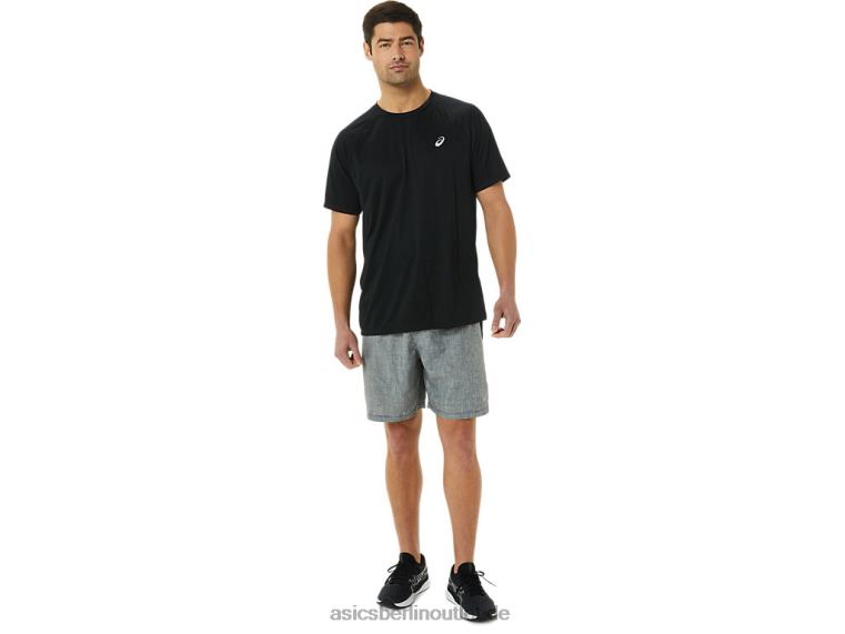 Herren-Ready-Set-Lyte-Kurzarmshirt BL4N1417Asics Leistung schwarz