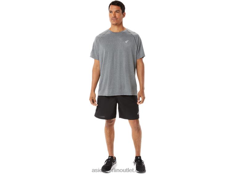 Herren-Ready-Set-Lyte-Kurzarmshirt BL4N1418Asics dunkelgraues Heidekraut