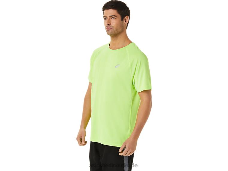 Herren-Ready-Set-Lyte-Kurzarmshirt BL4N1453Asics Gefahr grünes Heidekraut