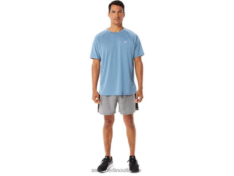 Herren-Ready-Set-Lyte-Kurzarmshirt BL4N928Asics azurblaues Heidekraut