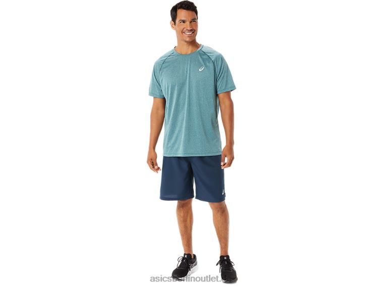 Herren-Ready-Set-Lyte-Kurzarmshirt BL4N944Asics samtiges Kiefernheidekraut