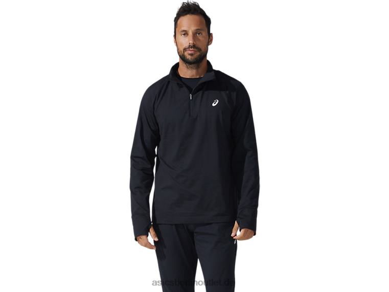 Herren-Thermopolis-Viertelreißverschluss BL4N1626Asics Leistung schwarz