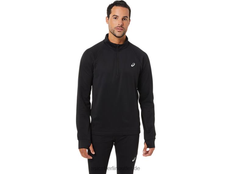 Herren Thermopolis Winter 1/2 Reißverschluss BL4N1708Asics Leistung schwarz