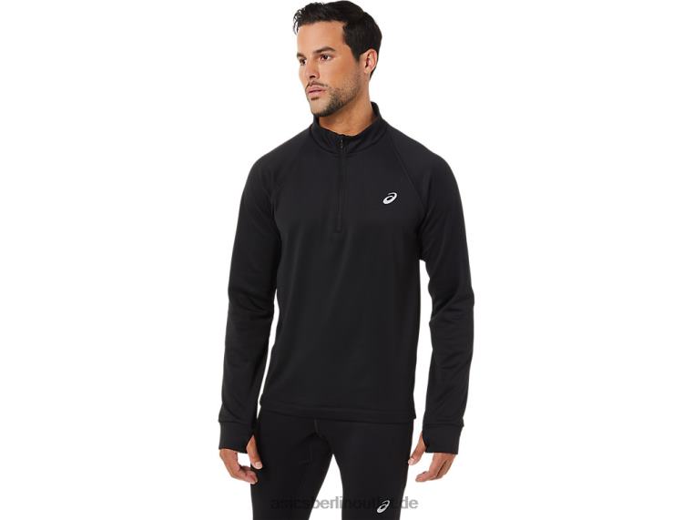 Herren Thermopolis Winter 1/2 Reißverschluss BL4N1708Asics Leistung schwarz
