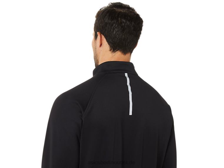 Herren Thermopolis Winter 1/2 Reißverschluss BL4N1708Asics Leistung schwarz