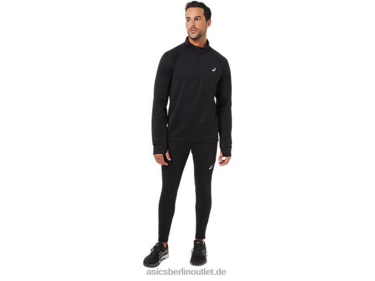 Herren Thermopolis Winter 1/2 Reißverschluss BL4N1708Asics Leistung schwarz