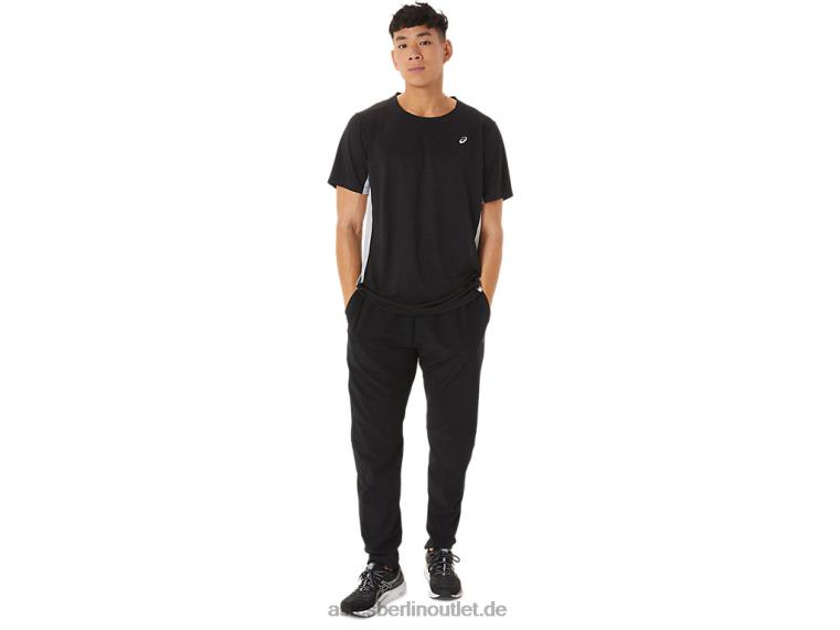 Herren Train Sana Kurzarm BL4N1356Asics Performance Schwarz/Sheet Rock