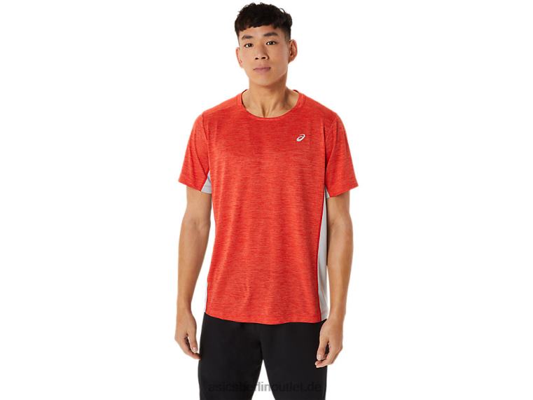 Herren Train Sana Kurzarm BL4N1357Asics feuriges Rot/Piemontgrau