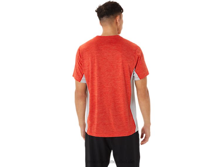 Herren Train Sana Kurzarm BL4N1357Asics feuriges Rot/Piemontgrau