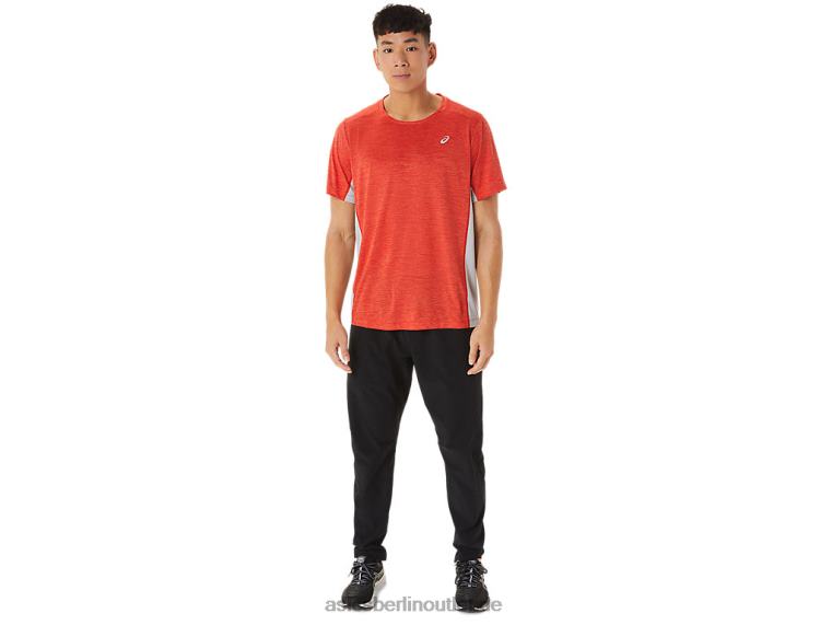 Herren Train Sana Kurzarm BL4N1357Asics feuriges Rot/Piemontgrau