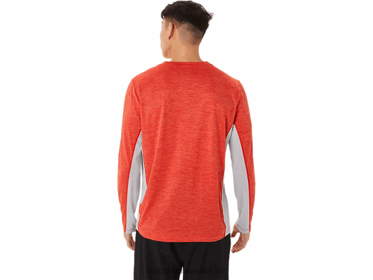 Herren Train Sana Langarm BL4N1423Asics feuriges Rot/Piemontgrau