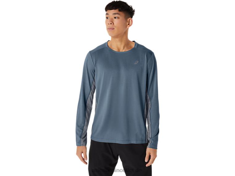 Herren Train Sana Langarm BL4N200Asics Stahlblau/Peacoat