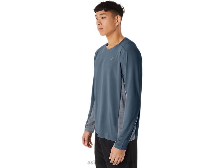 Herren Train Sana Langarm BL4N200Asics Stahlblau/Peacoat
