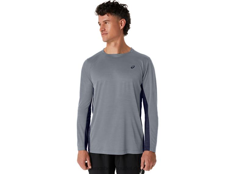 Herren Train Sana Langarm BL4N211Asics Felsplatte/Peacoat