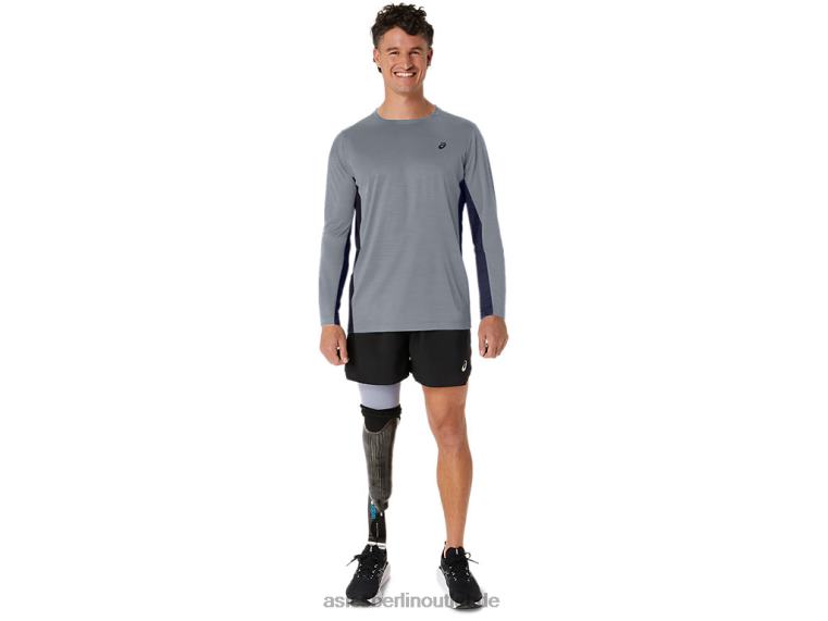 Herren Train Sana Langarm BL4N211Asics Felsplatte/Peacoat