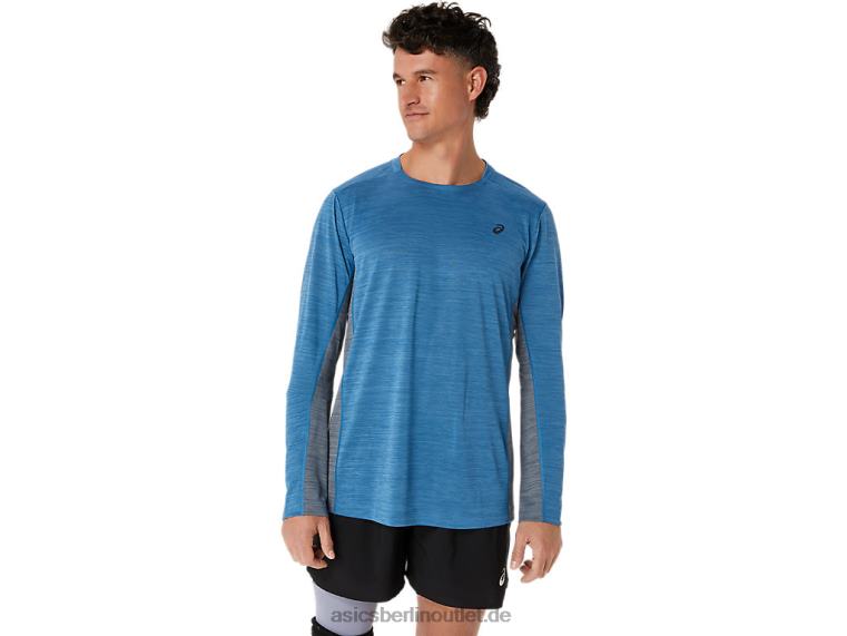 Herren Train Sana Langarm BL4N604Asics Azure/Metropole