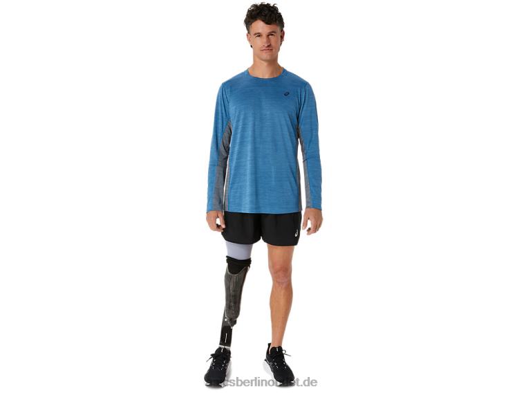 Herren Train Sana Langarm BL4N604Asics Azure/Metropole