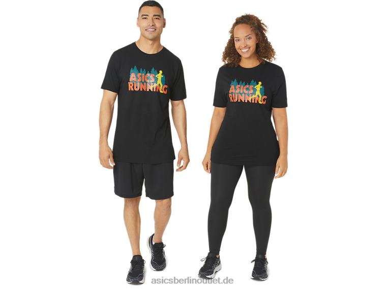 Immergrünes Trailrun-T-Shirt BL4N1059Asics Leistung schwarz