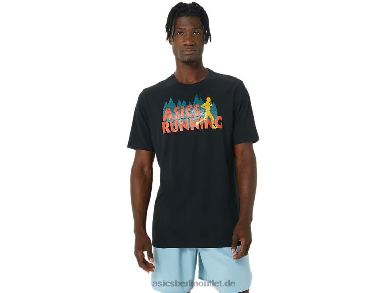 Immergrünes Trailrun-T-Shirt BL4N1059Asics Leistung schwarz