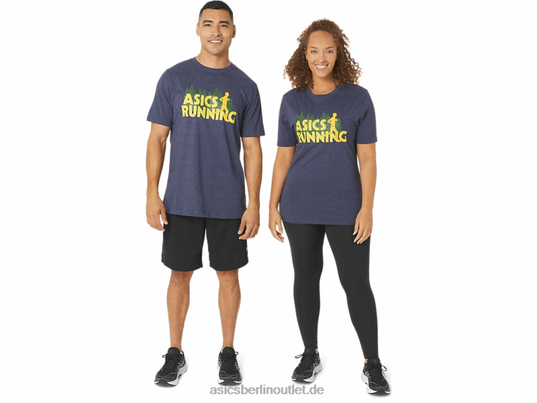 Immergrünes Trailrun-T-Shirt BL4N803Asics Peacoat-Heidekraut